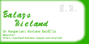 balazs wieland business card